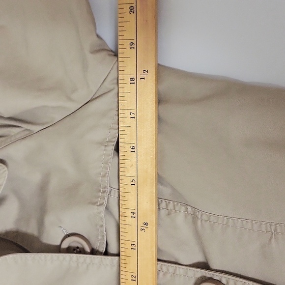 100% Cotton Beige Cream Trench Coat/Jacket in Size Small - Picture 4 of 14